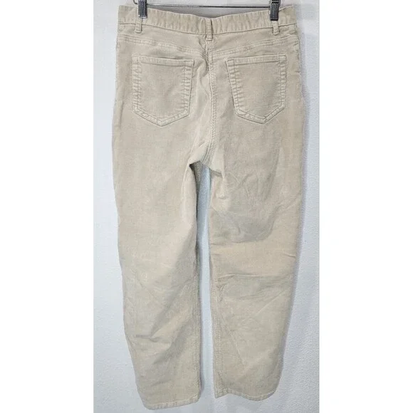 Charter Club Khaki Corduroy Pants Preppy Size 6 Petite Laura-Fit Full Length - Picture 2 of 8